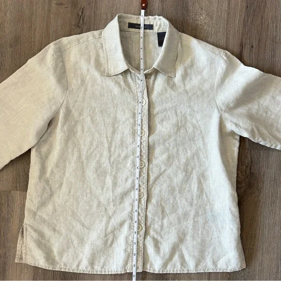 100% Linen Button Down Shirt - Picture 4 of 6